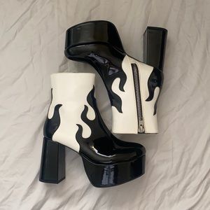 Platform Vinyl Flame Heels